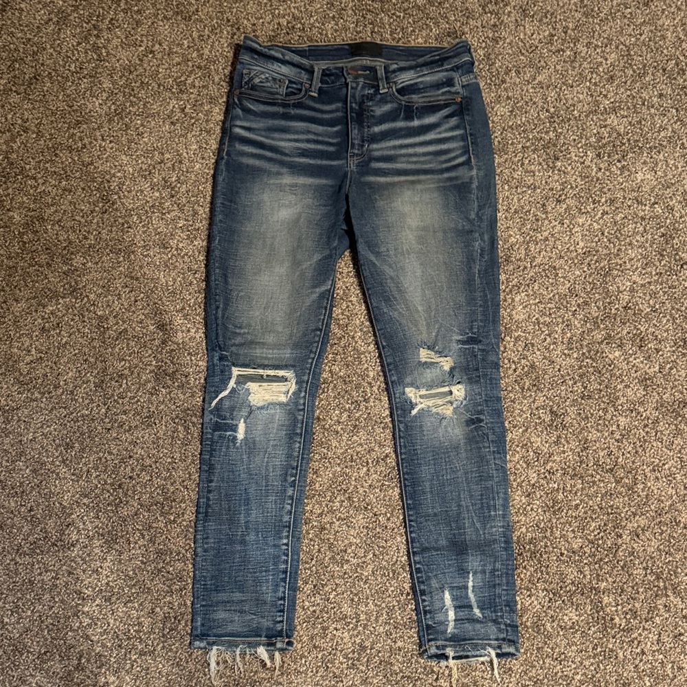 Buckle Black fit 75 skinny destructed jeans size 26
